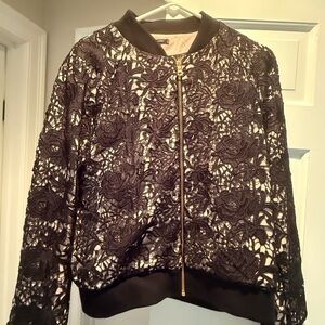 Elegant Black Lace Women's Jacket